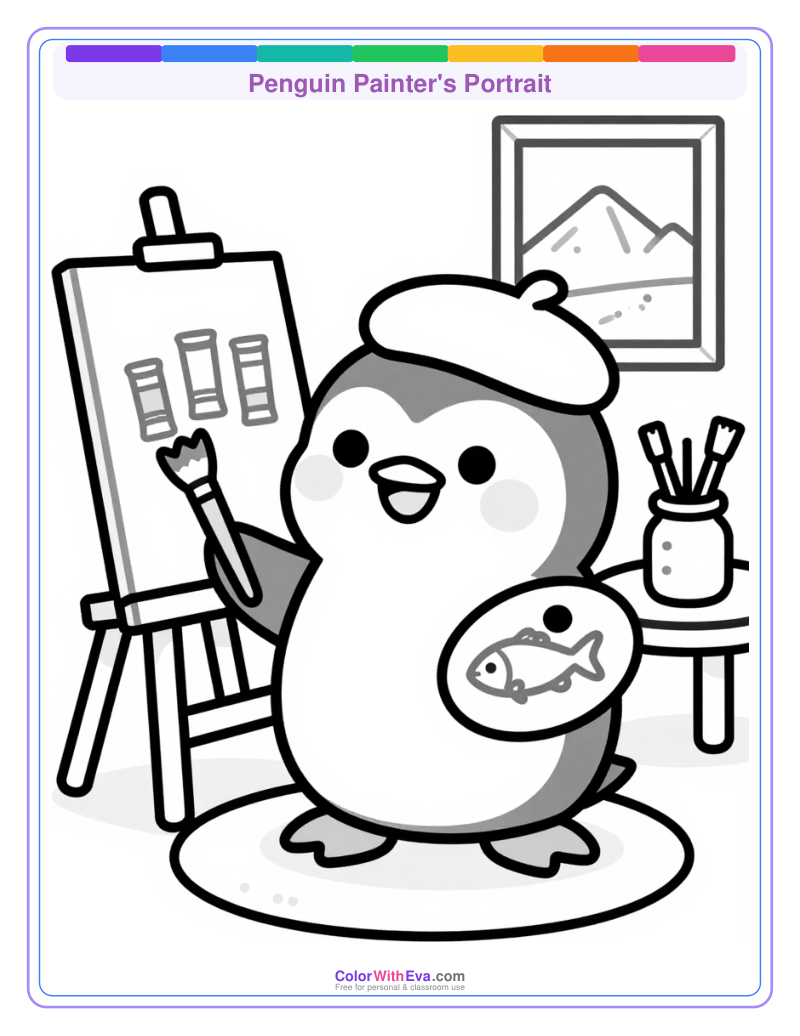 Penguin Painter's Portrait thumbnail