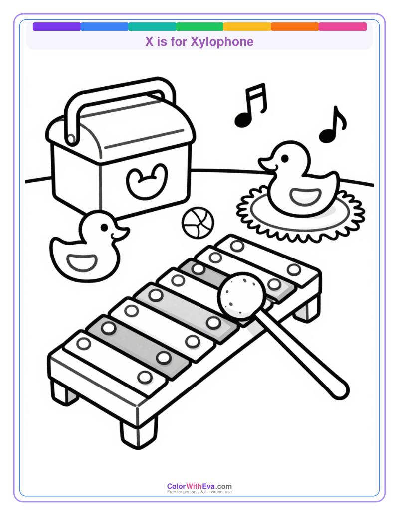 X is for Xylophone preview