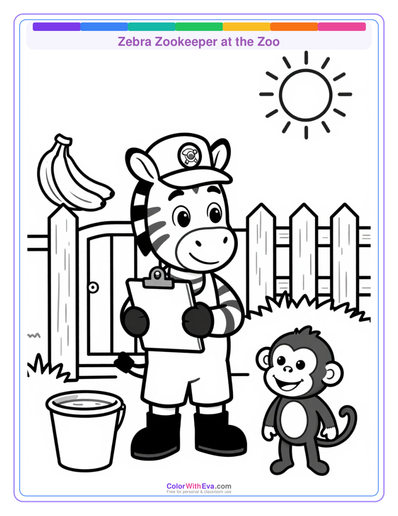 Zebra Zookeeper at the Zoo thumbnail