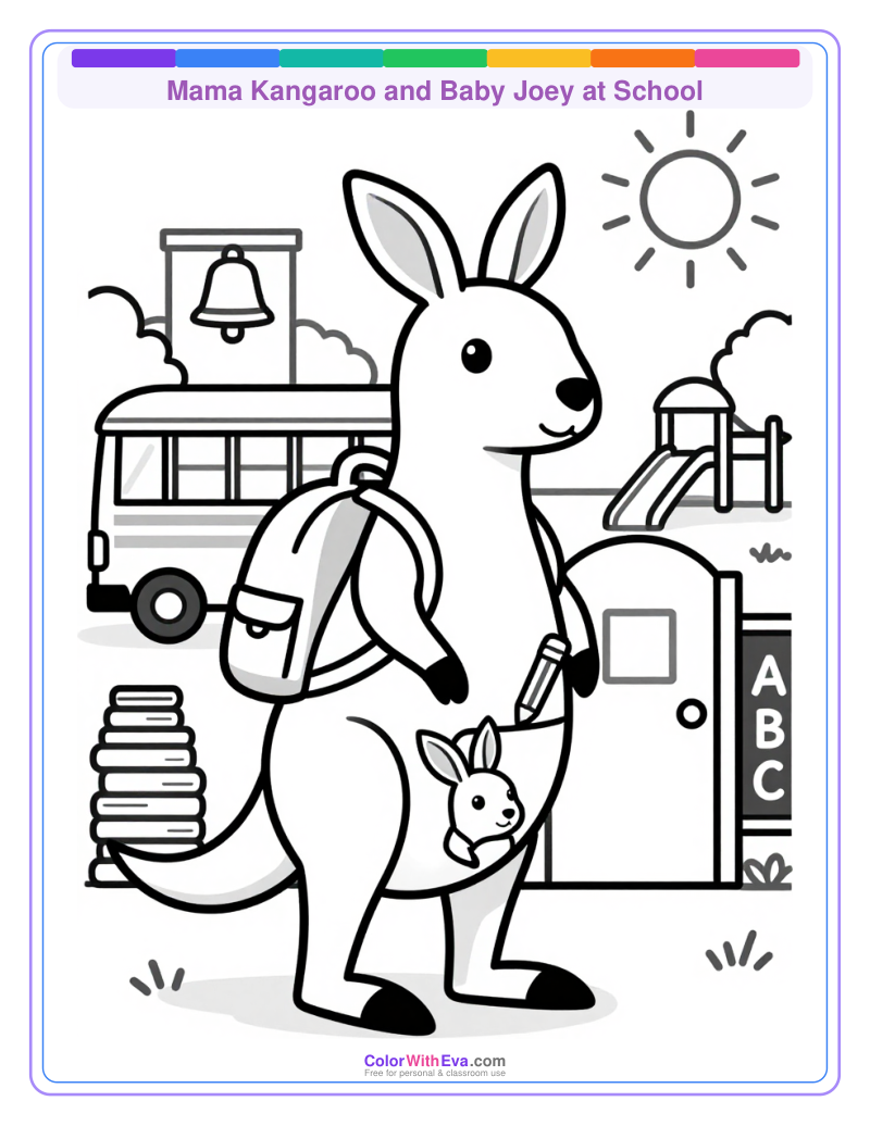 Mama Kangaroo and Baby Joey at School thumbnail