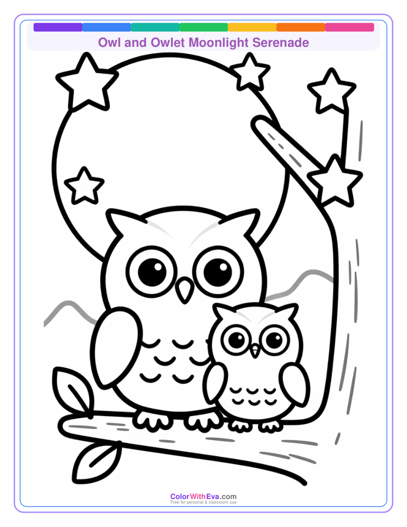 Owl and Owlet Moonlight Serenade thumbnail