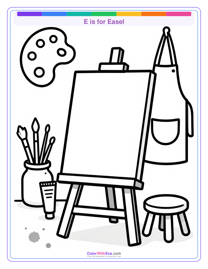 E is for Easel preview