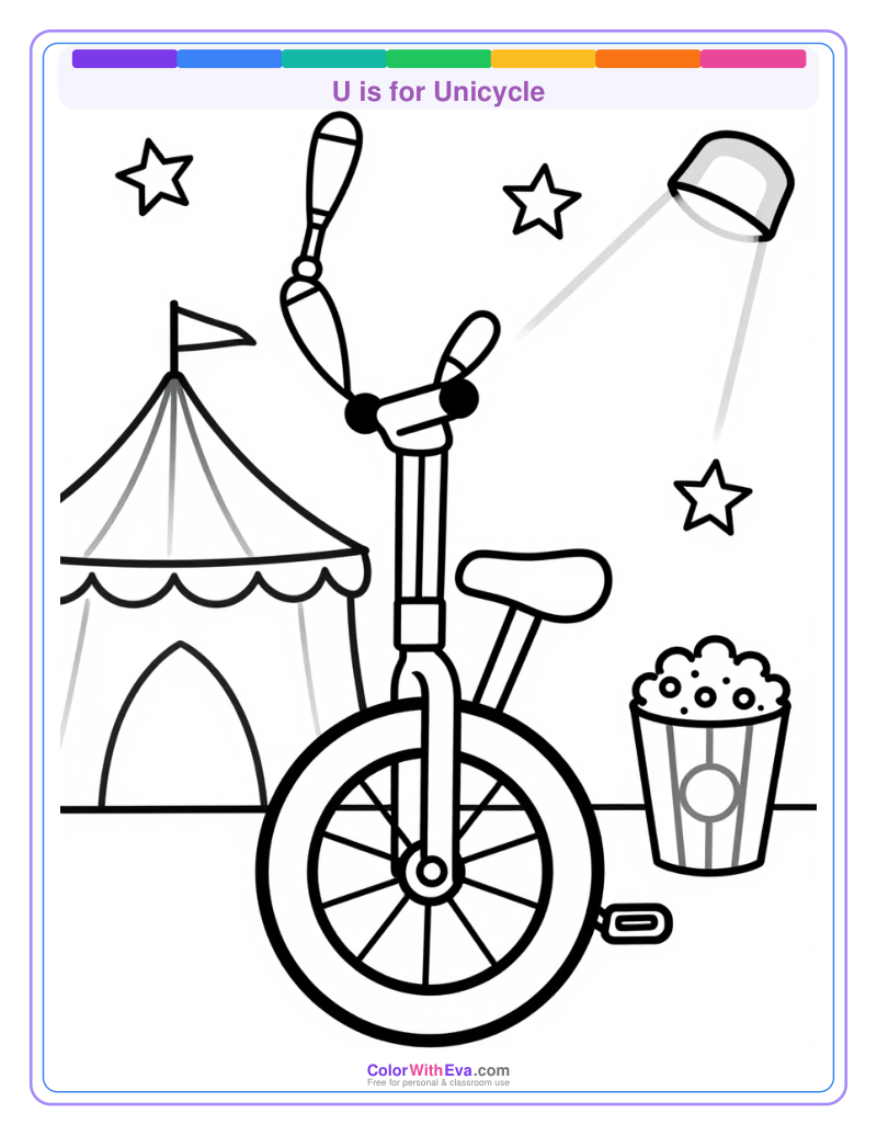 U is for Unicycle preview