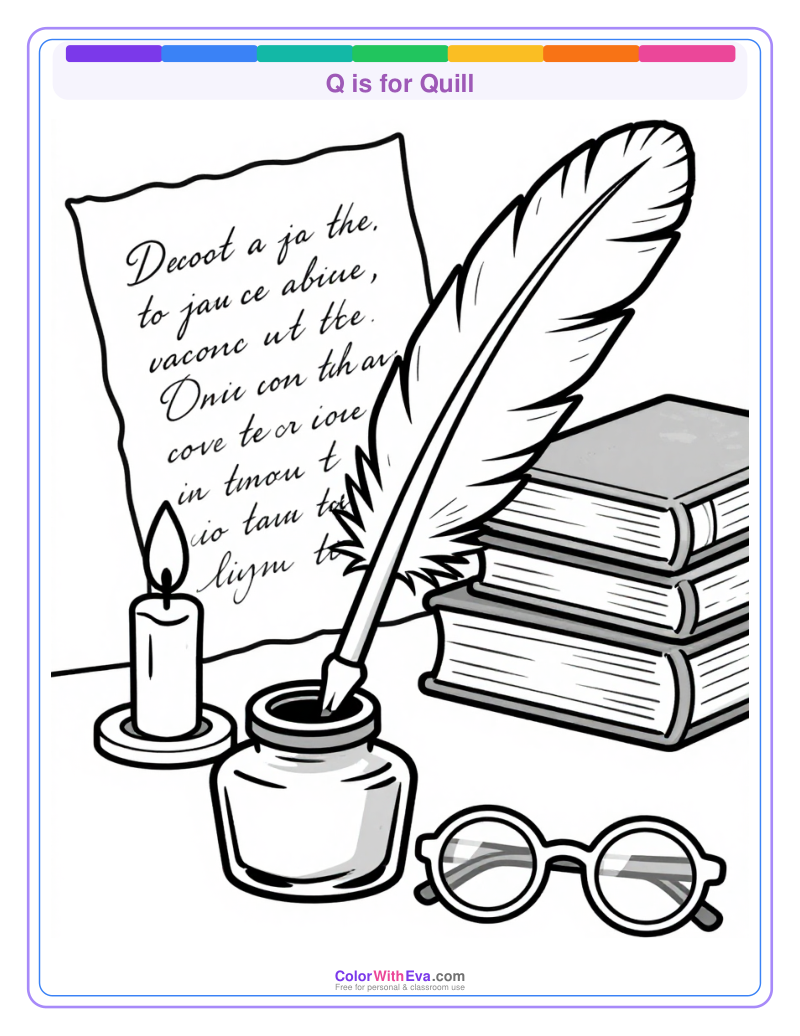 Q is for Quill preview