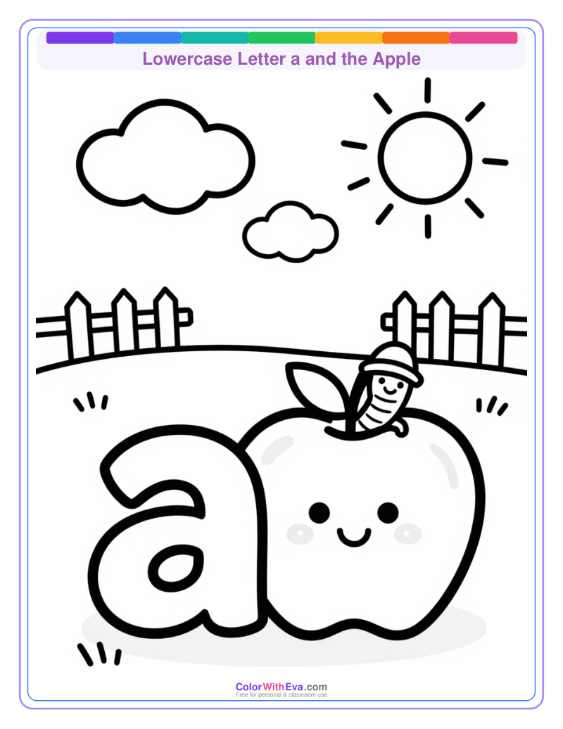 Lowercase Letter a and the Apple preview
