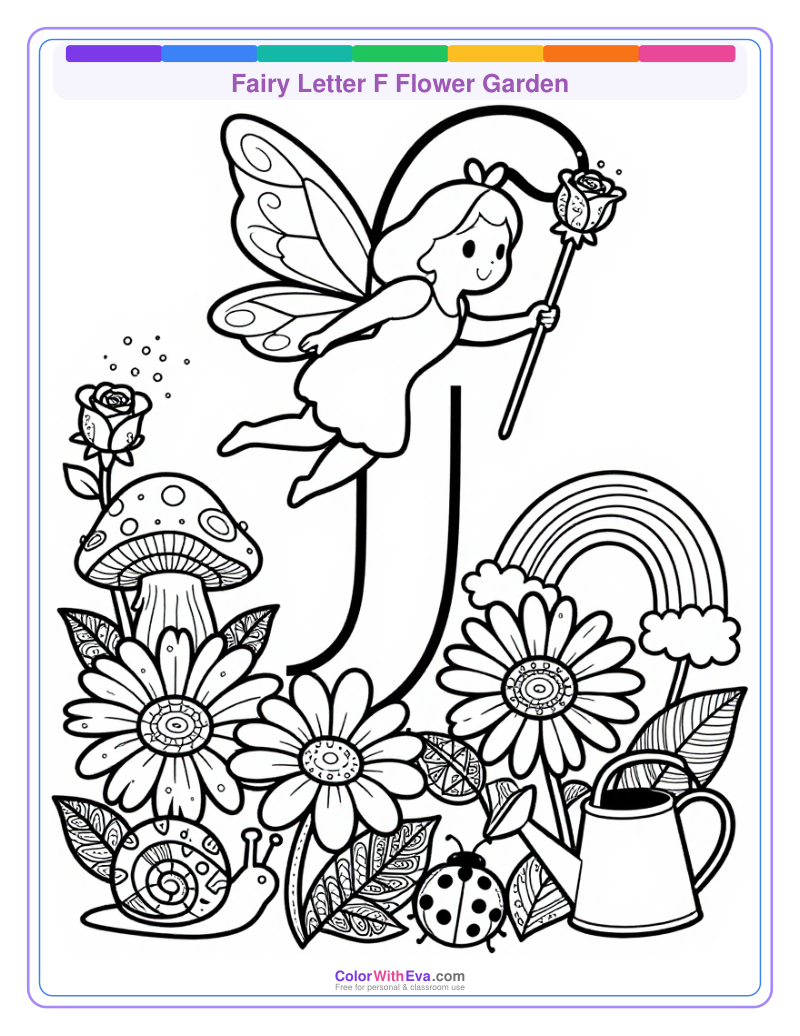 Fairy Letter F Flower Garden thumbnail
