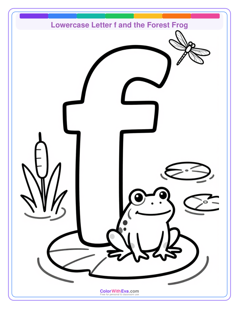Lowercase Letter f and the Forest Frog preview