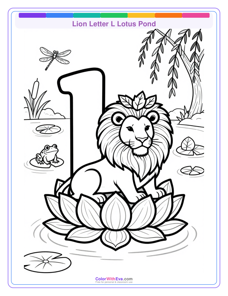 Lion Letter L Lotus Pond thumbnail