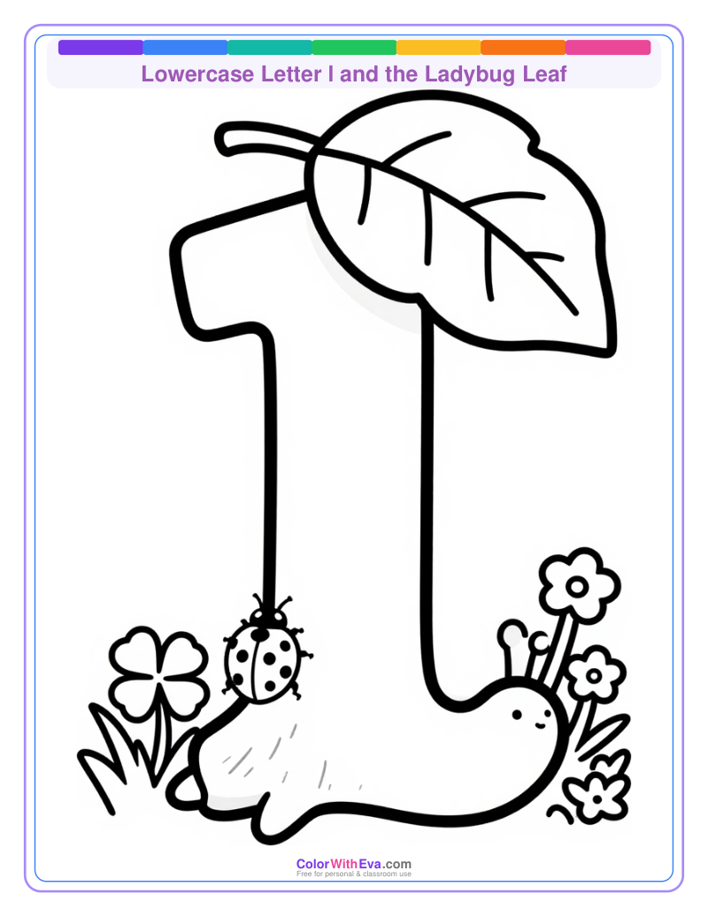 Lowercase Letter l and the Ladybug Leaf preview