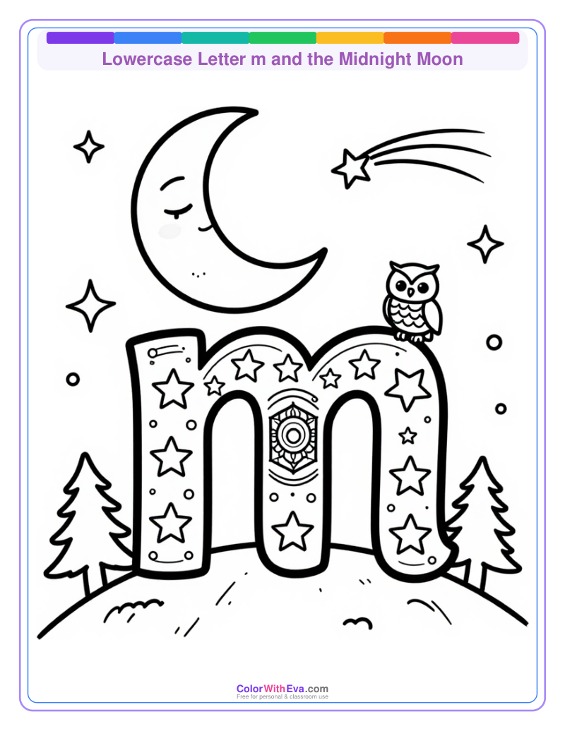Lowercase Letter m and the Midnight Moon preview