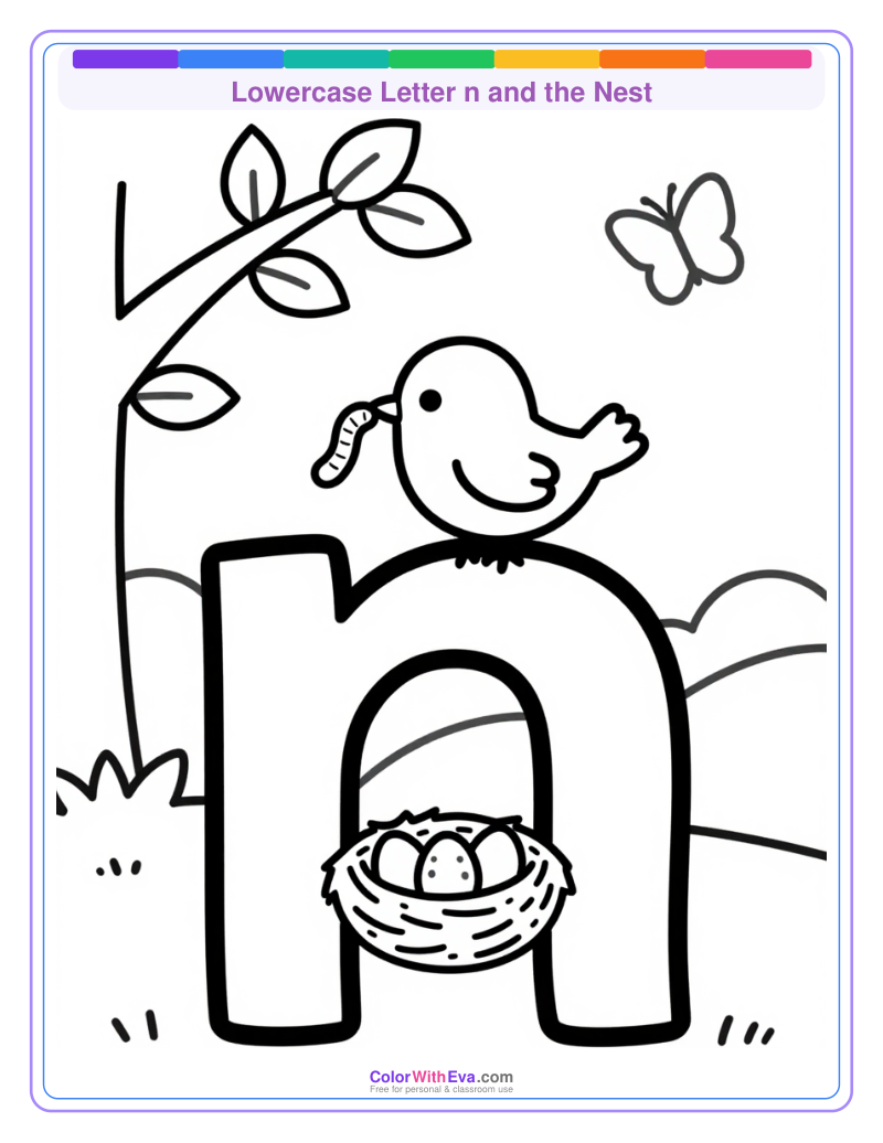 Lowercase Letter n and the Nest preview