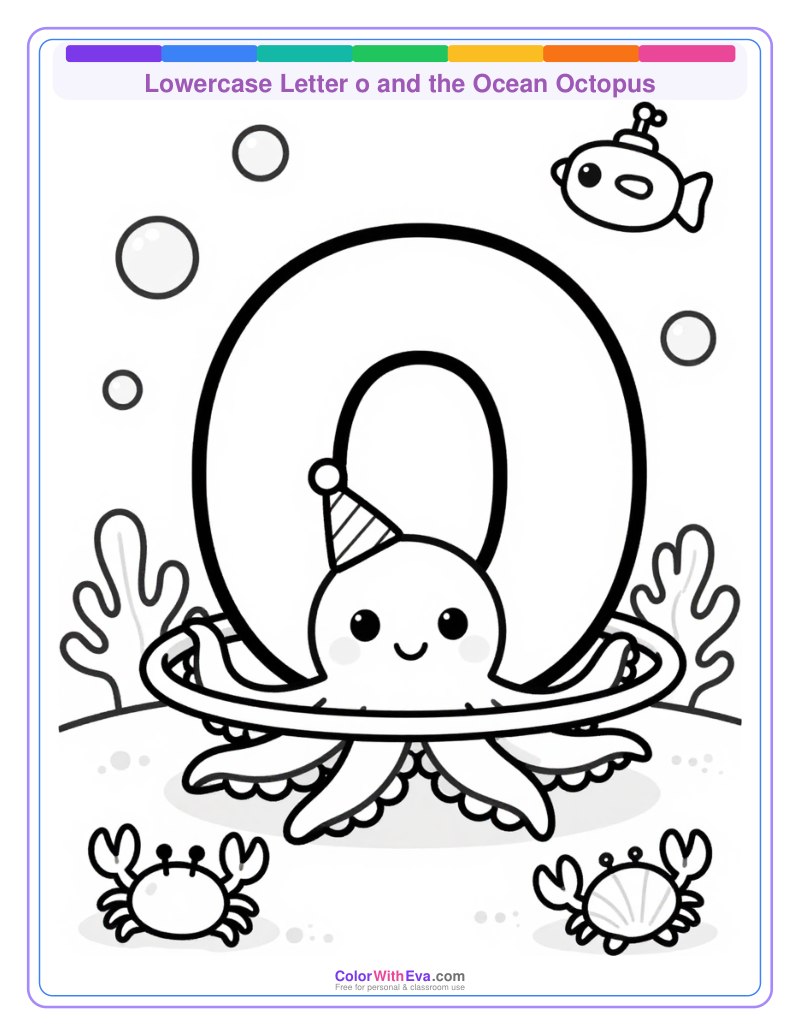 Lowercase Letter o and the Ocean Octopus preview