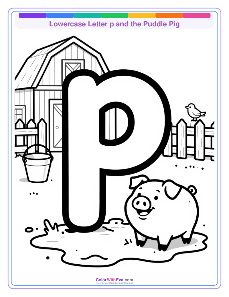 Lowercase Letter p and the Puddle Pig preview