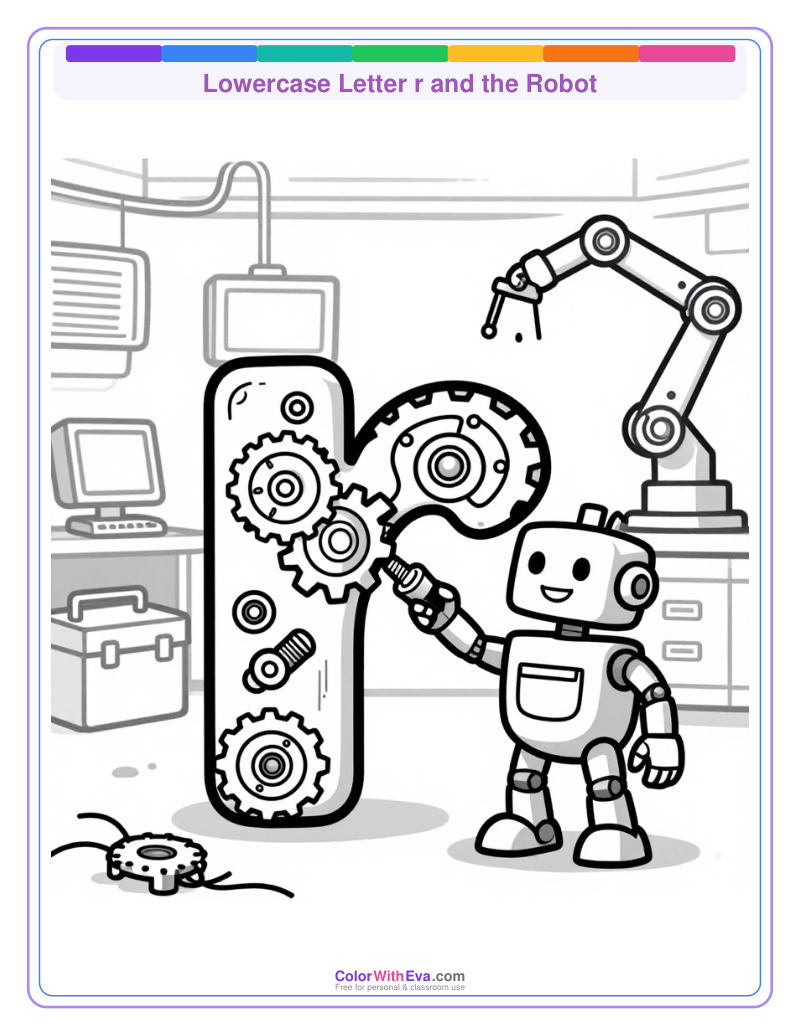 Lowercase Letter r and the Robot preview