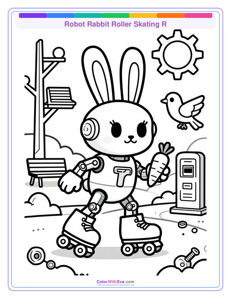 Robot Rabbit Roller Skating R thumbnail