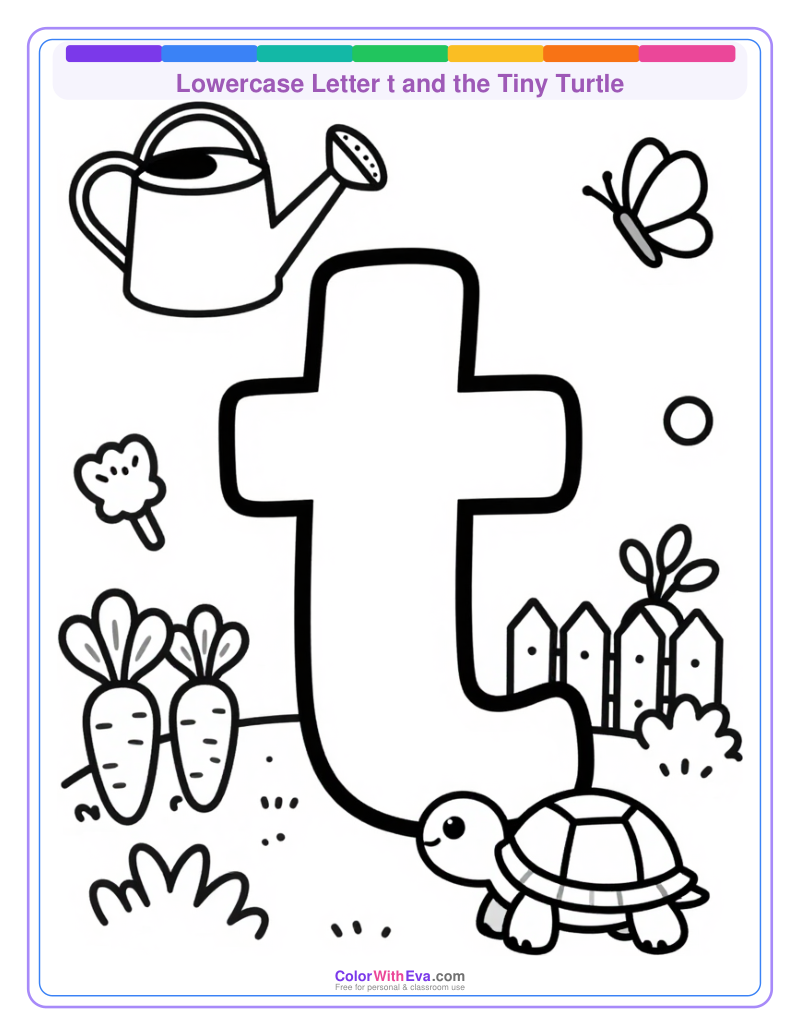 Lowercase Letter t and the Tiny Turtle preview