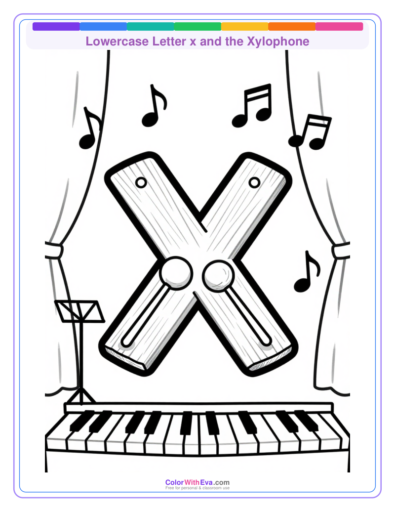 Lowercase Letter x and the Xylophone preview