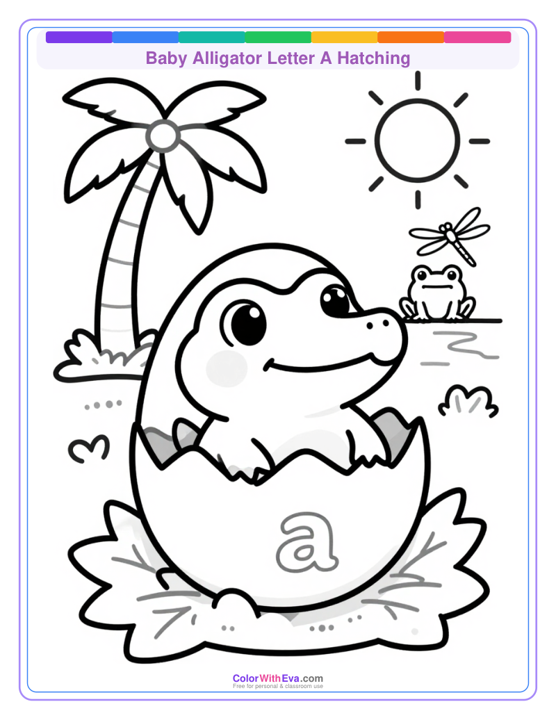 Baby Alligator Letter A Hatching thumbnail