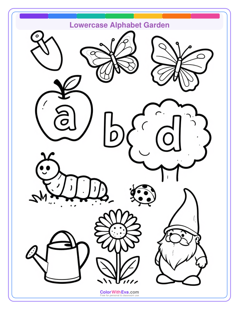Lowercase Alphabet Garden preview
