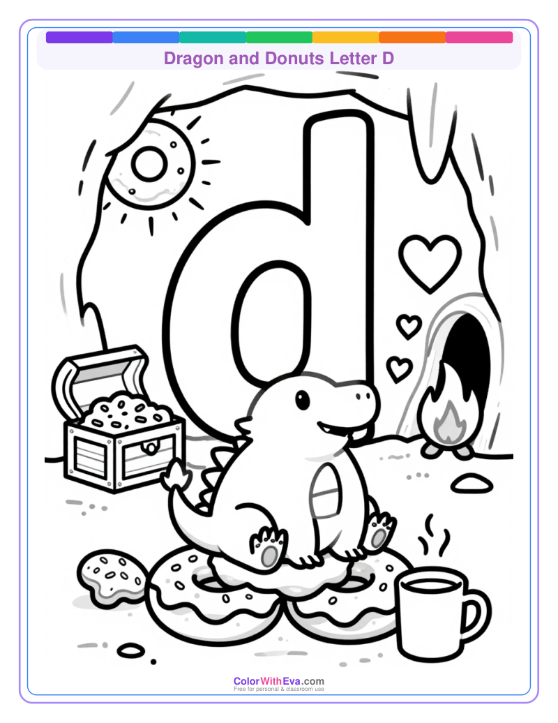 Dragon and Donuts Letter D thumbnail