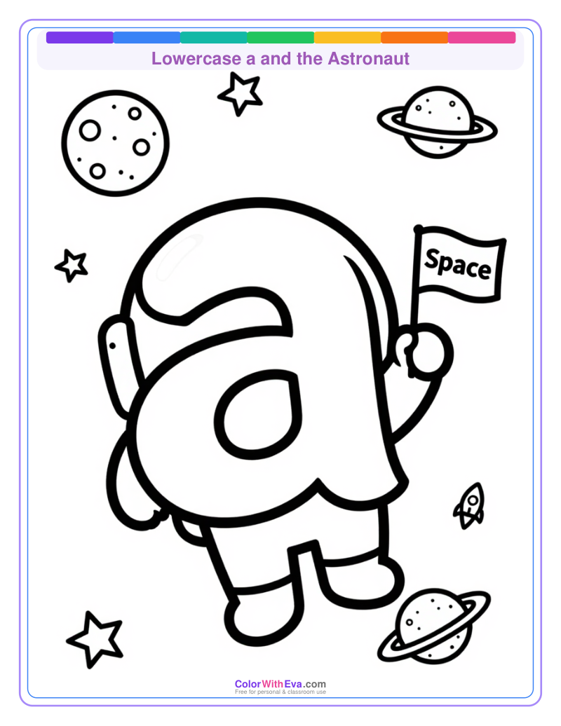 Lowercase a and the Astronaut preview