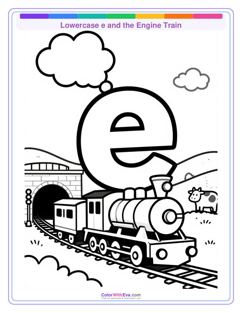 Lowercase e and the Engine Train preview