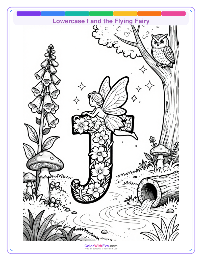 Lowercase f and the Flying Fairy preview
