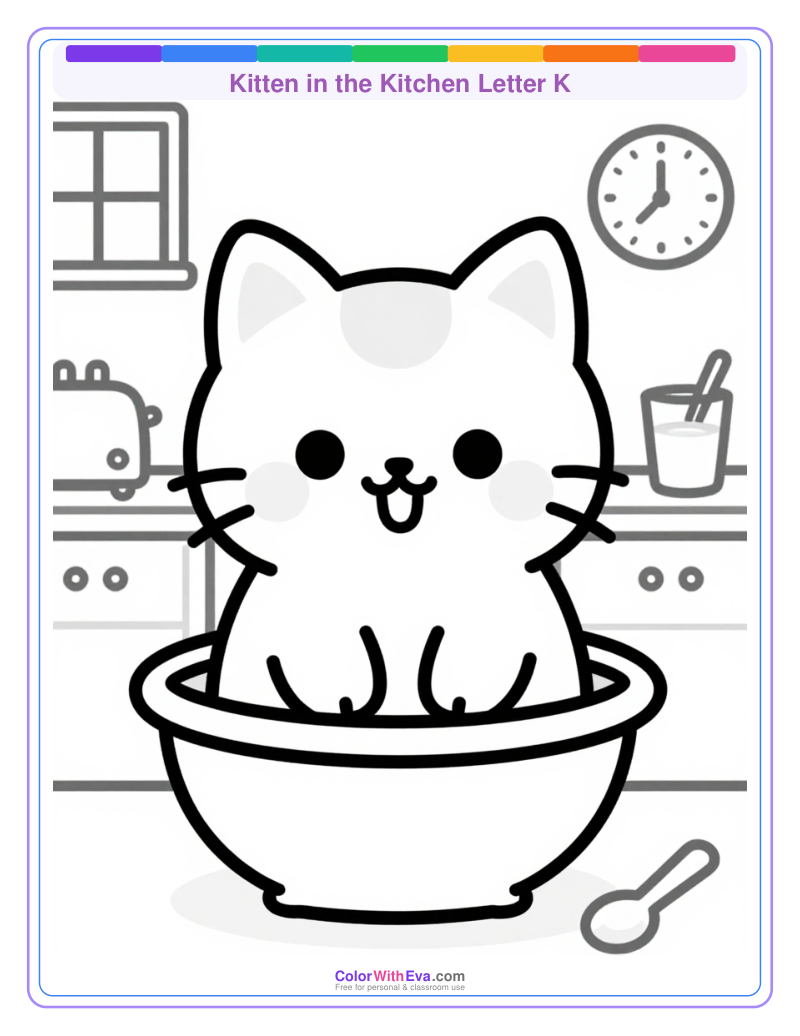 Kitten in the Kitchen Letter K thumbnail