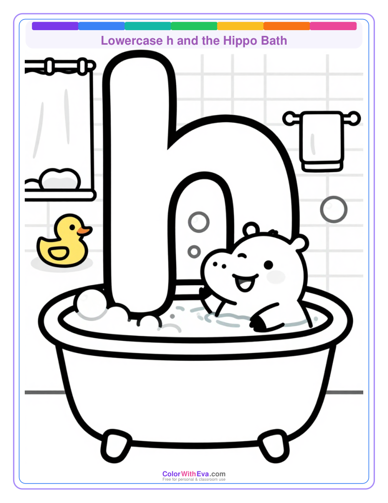 Lowercase h and the Hippo Bath preview