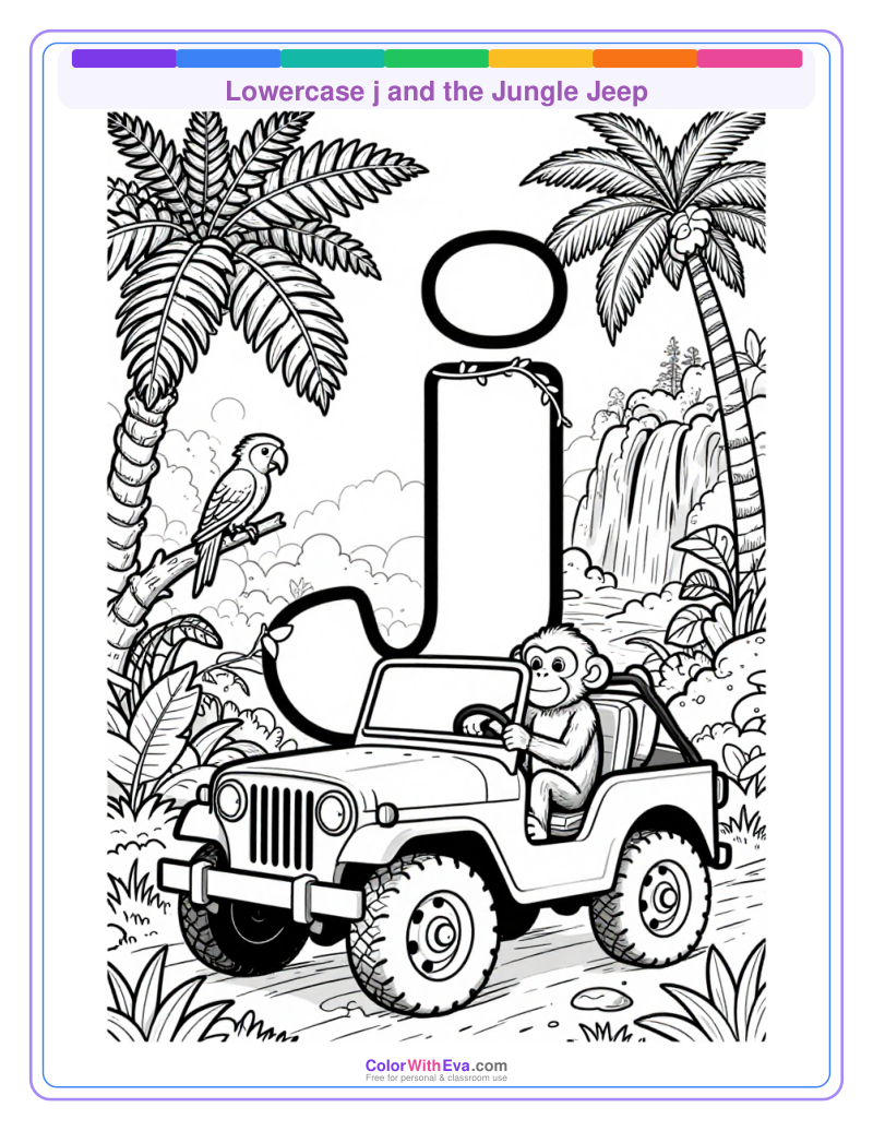 Lowercase j and the Jungle Jeep preview