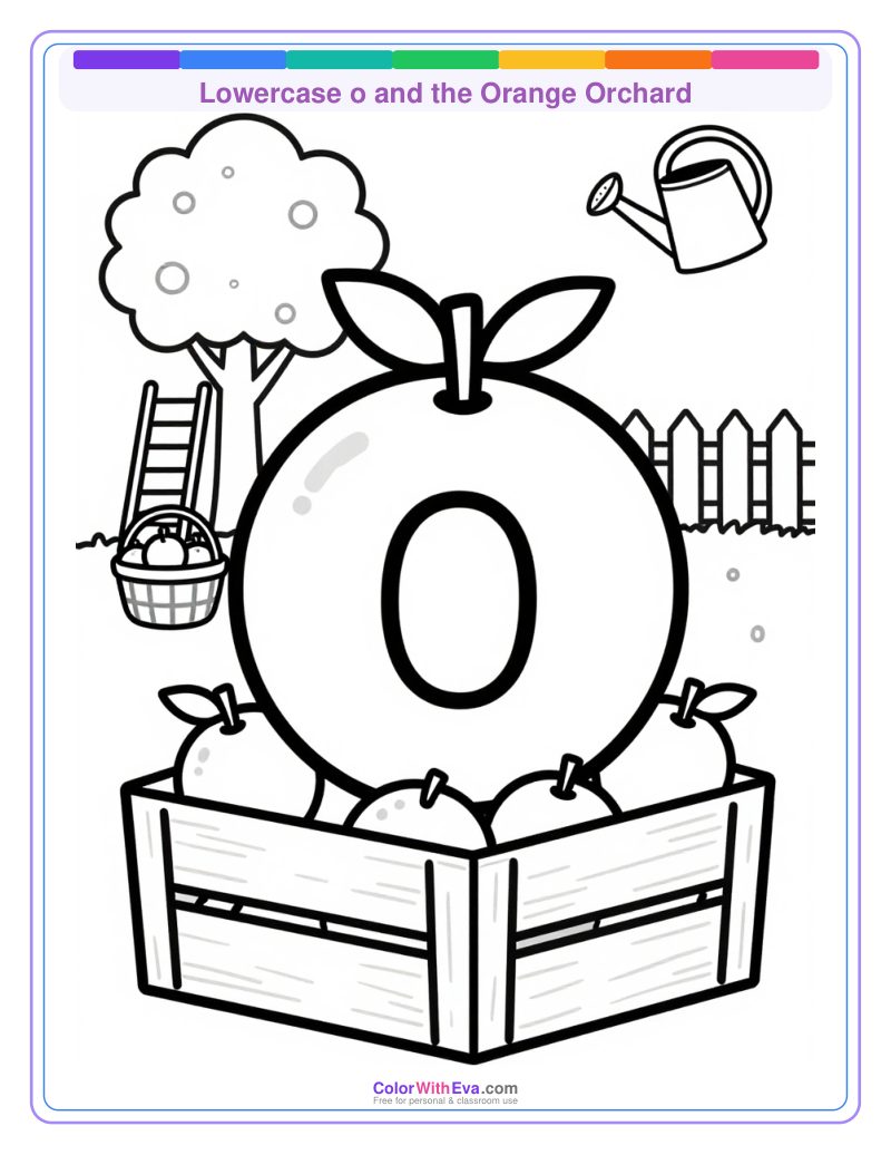 Lowercase o and the Orange Orchard preview