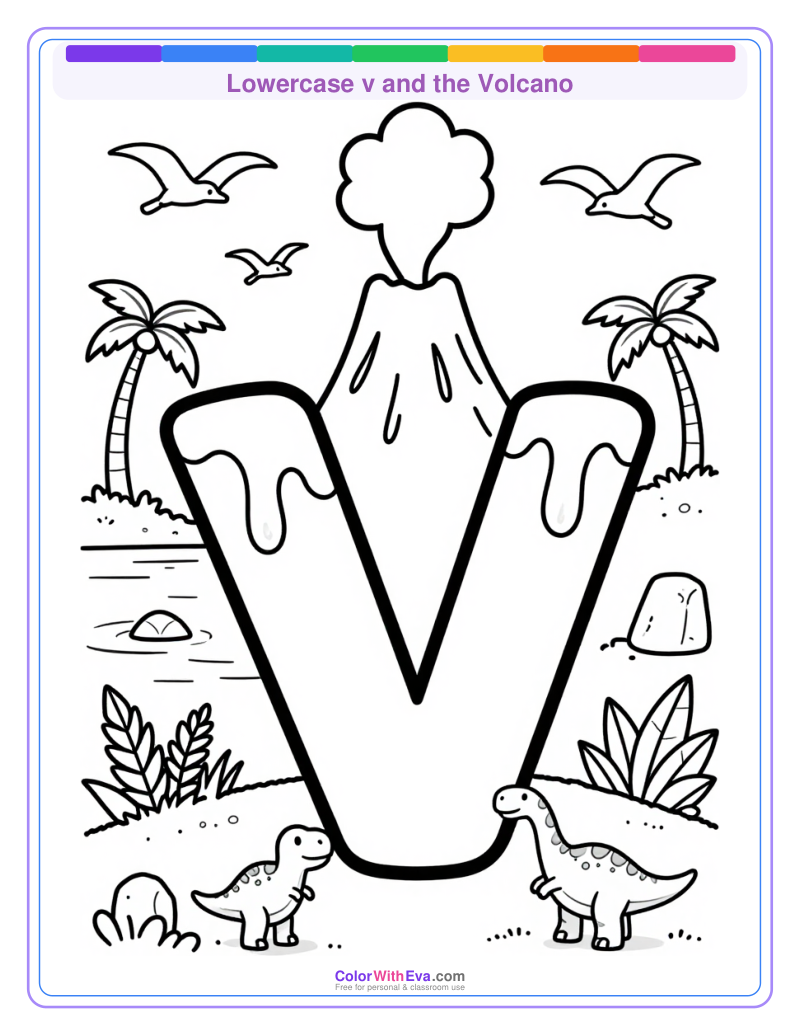 Lowercase v and the Volcano preview