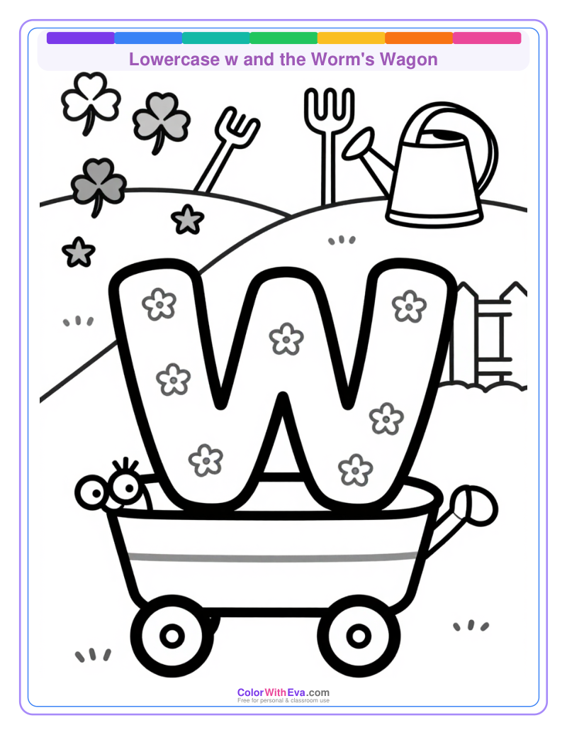 Lowercase w and the Worm's Wagon preview