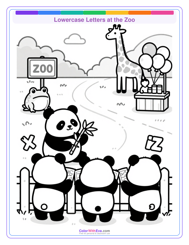 Lowercase Letters at the Zoo preview