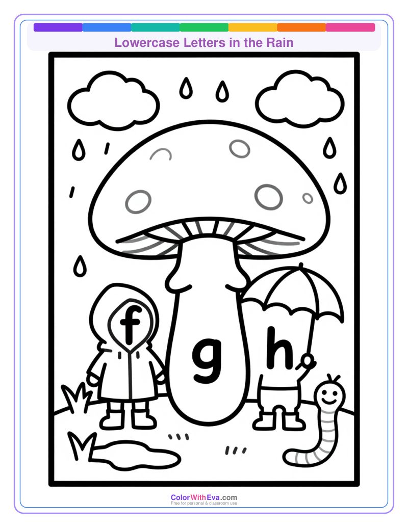 Lowercase Letters in the Rain preview