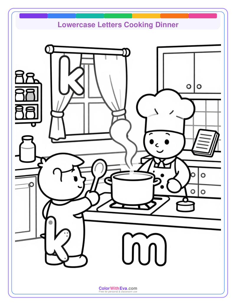 Lowercase Letters Cooking Dinner preview
