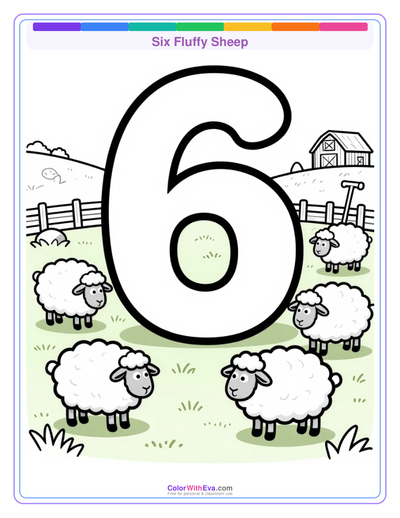 Six Fluffy Sheep preview