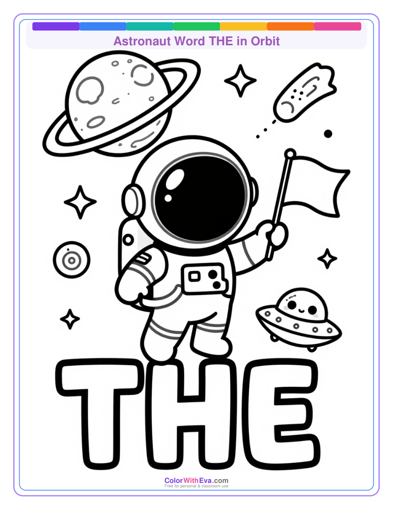 Astronaut Word THE in Orbit thumbnail
