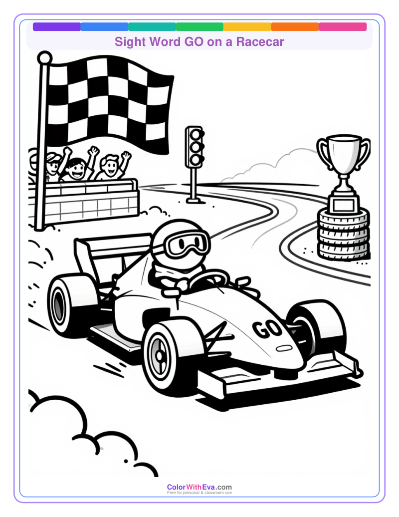 Sight Word GO on a Racecar thumbnail