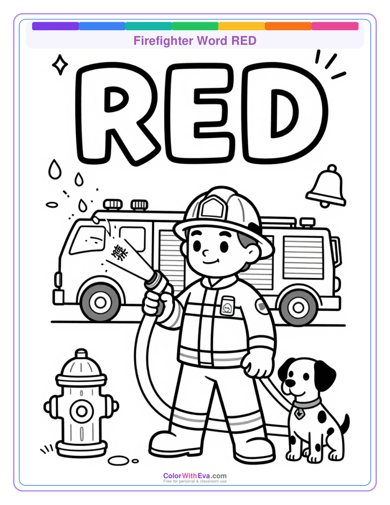 Firefighter Word RED thumbnail