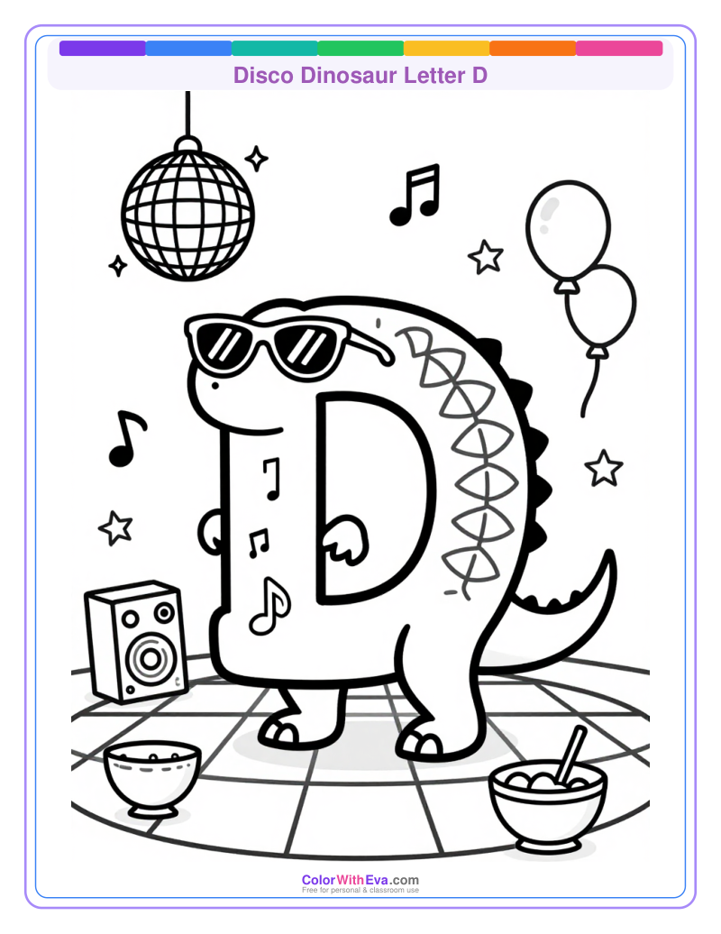 Disco Dinosaur Letter D thumbnail