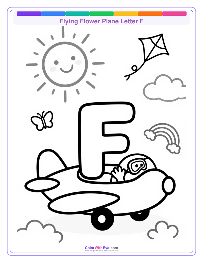 Flying Flower Plane Letter F thumbnail