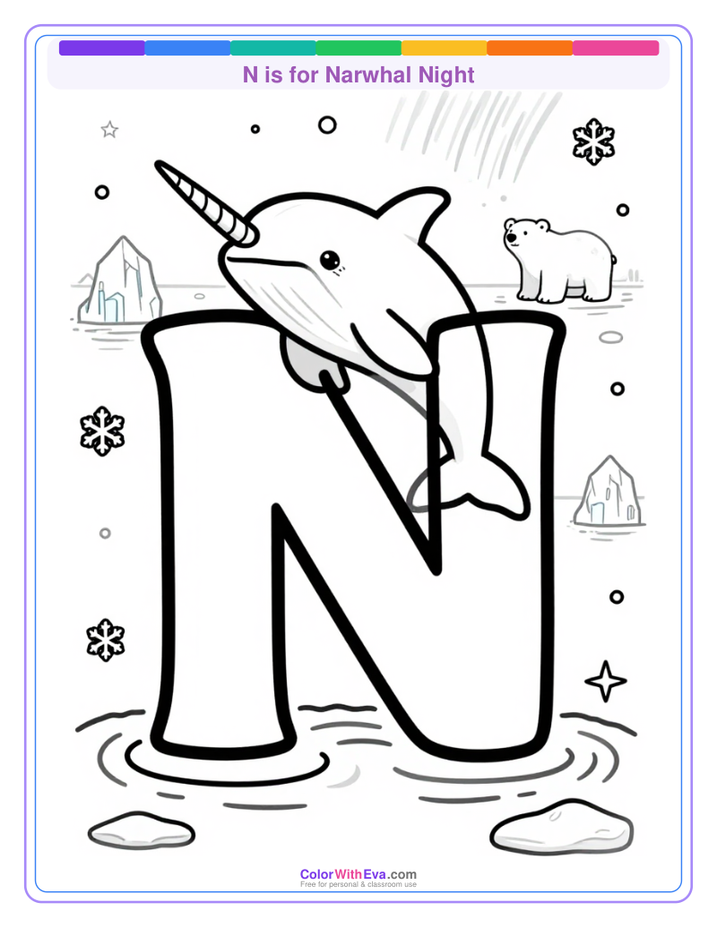 N is for Narwhal Night preview