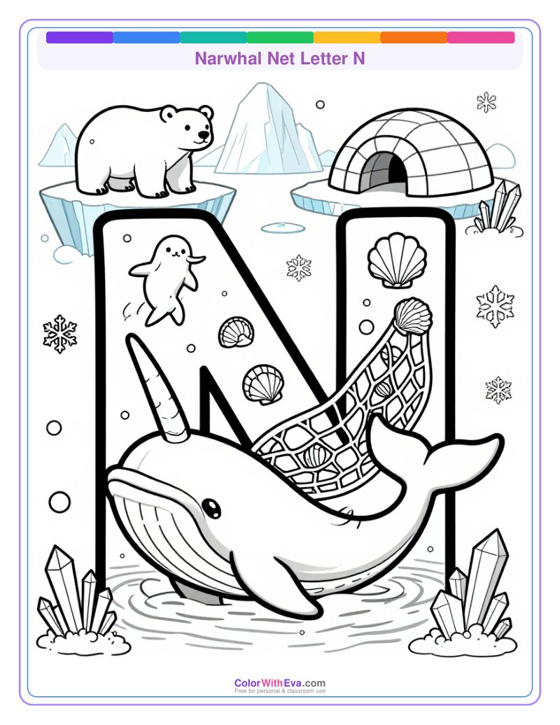Narwhal Net Letter N thumbnail