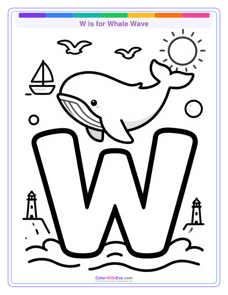 W is for Whale Wave preview
