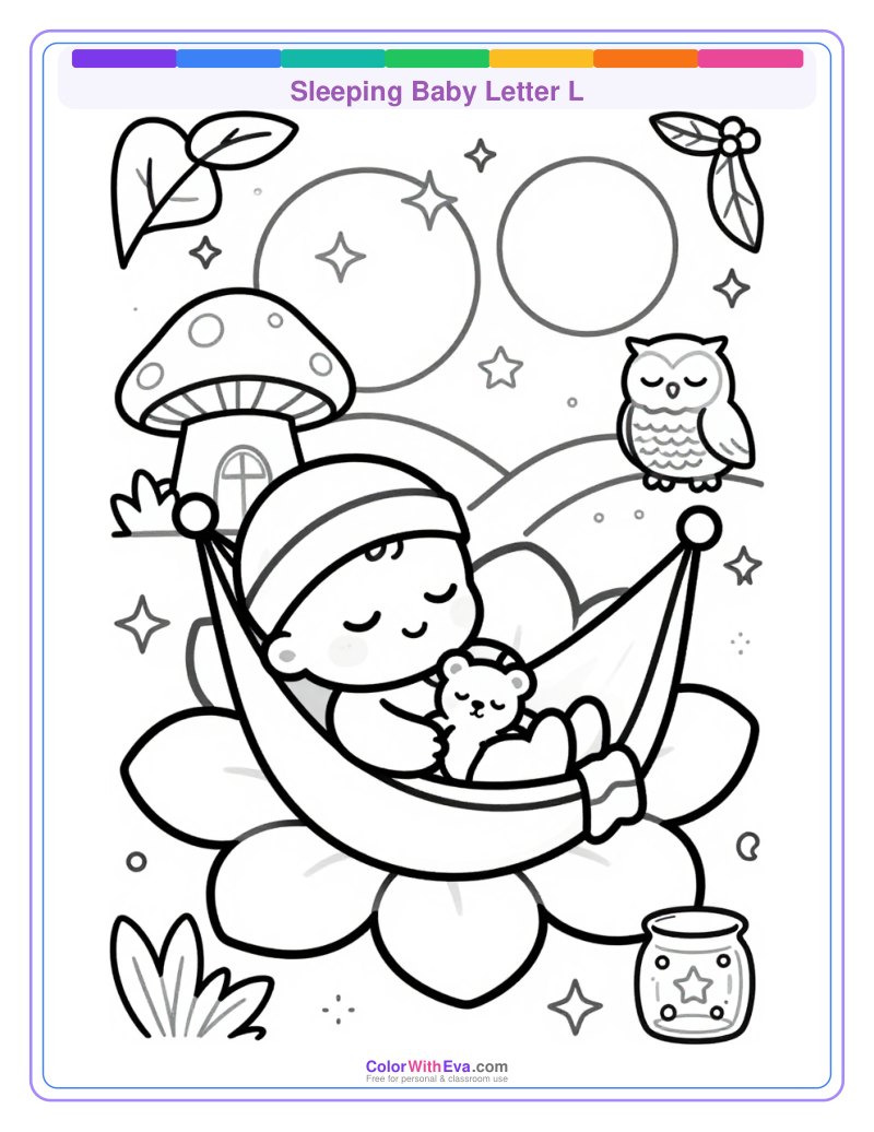 Sleeping Baby Letter L thumbnail