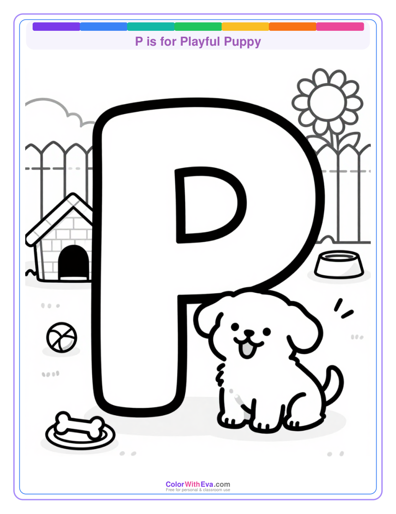 P is for Playful Puppy preview