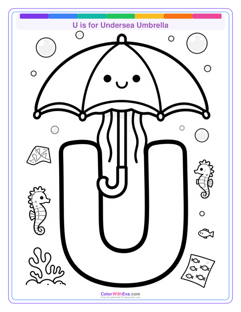 U is for Undersea Umbrella preview