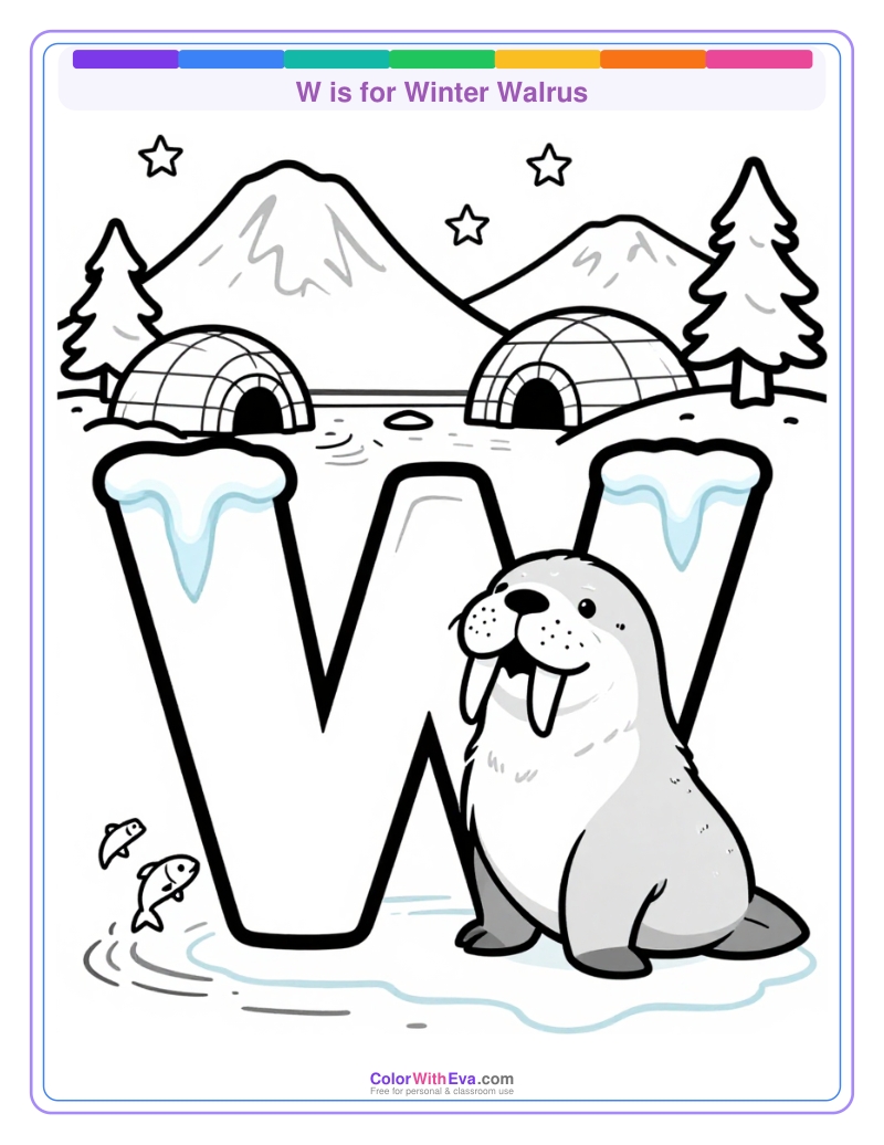 W is for Winter Walrus preview