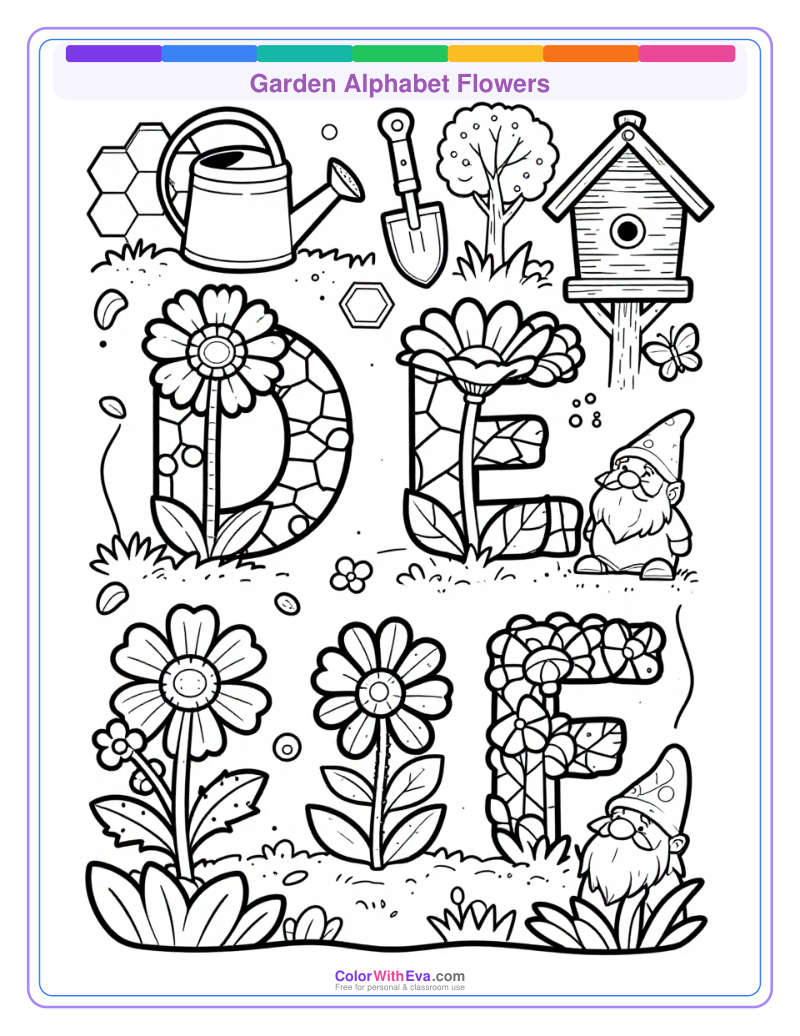 Garden Alphabet Flowers preview
